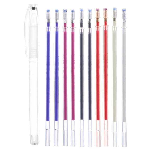 Fabric Markers For Sewing Heat Disappearing Ink Pen With 10 Refills  Patchwork Crafts Dressmaking High-temp Disappearing Pen Set - AliExpress